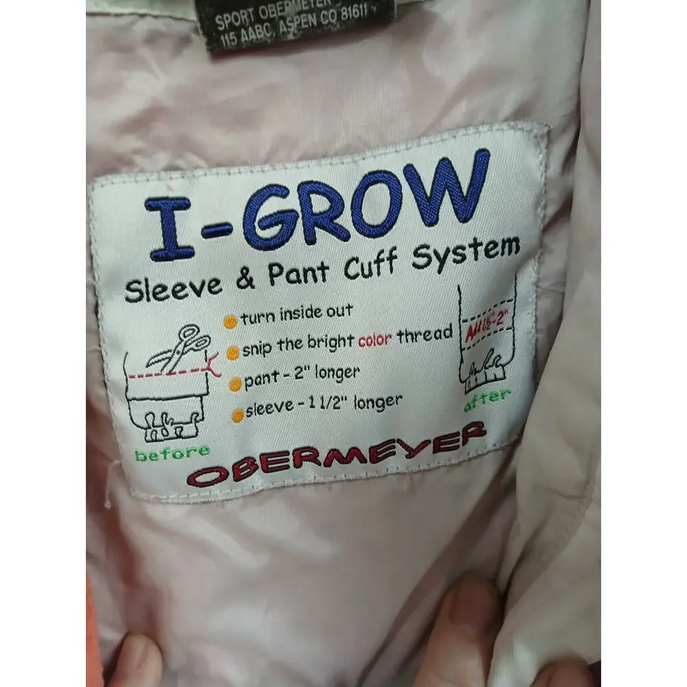 Obermeyer I Grow fleece girls snowbibs size 4 - Picture 7 of 10